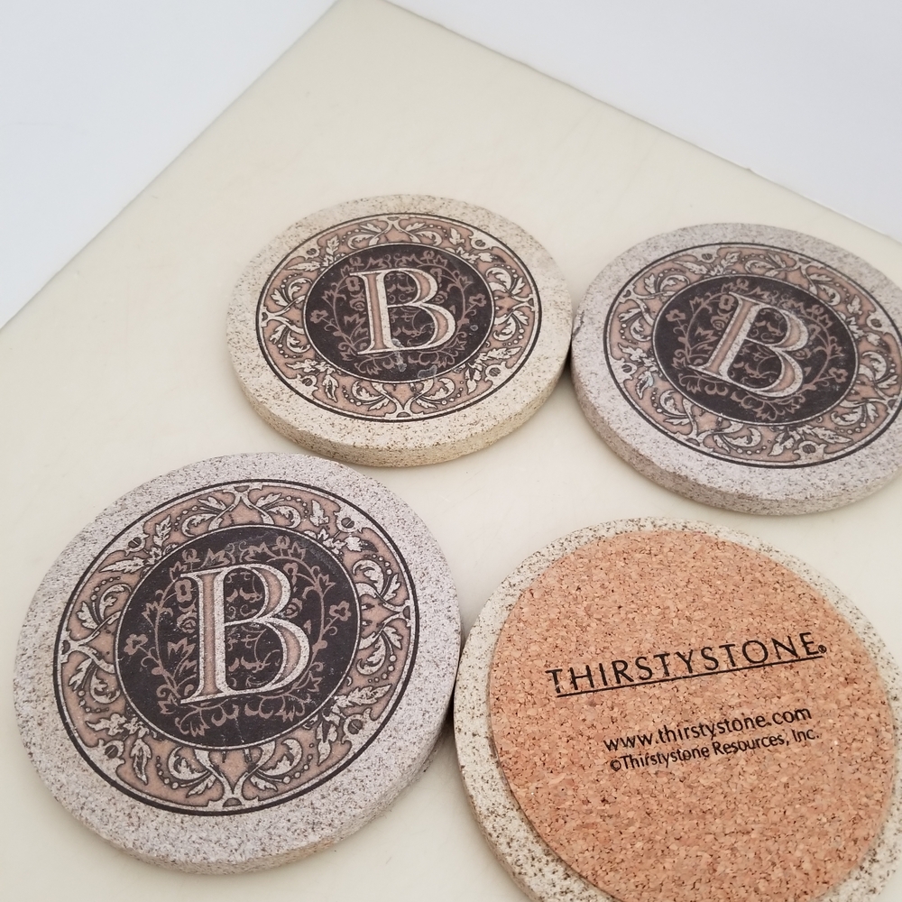 Thirstystone Cork-Backed Stone Coasters Set - Picture 3 of 3